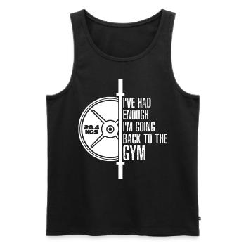 Gym Motivation Bodybuilder Bodybuilding - Men's Premium Organic Tank Top - black - Front - Michal (187cm)