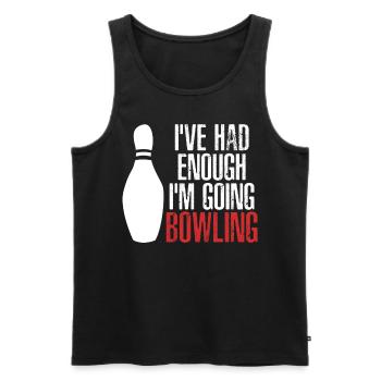Boule de bowling Quilles Bowling Bowling à dix quilles - Débardeur bio Premium Homme - noir - Devant - AI Model Male 178 light (178cm)