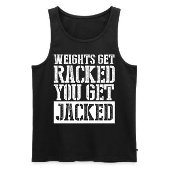 Bodybuilder Motivation Bodybuilding - Men's Premium Organic Tank Top - black - Front - Michal (187cm)