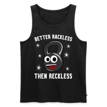 Bodybuilder Motivation Bodybuilding Joke - Men's Premium Organic Tank Top - black - Front - Michal (187cm)