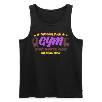 Bodybuilding Joke Bodybuilder Motivation - Men's Premium Organic Tank Top - black - Front - Michal (187cm)