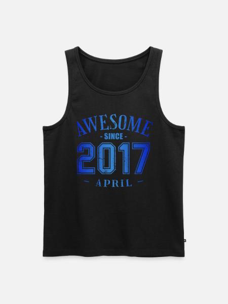 April 2017 - April's Birthday Awesome - Men's Premium Organic Tank Top - black