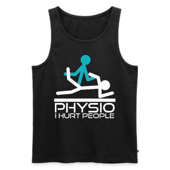 Physio Joke Physiotherapy Cracking - Männer Premium Bio Tank Top - Schwarz - Vorne - Michal (187cm)
