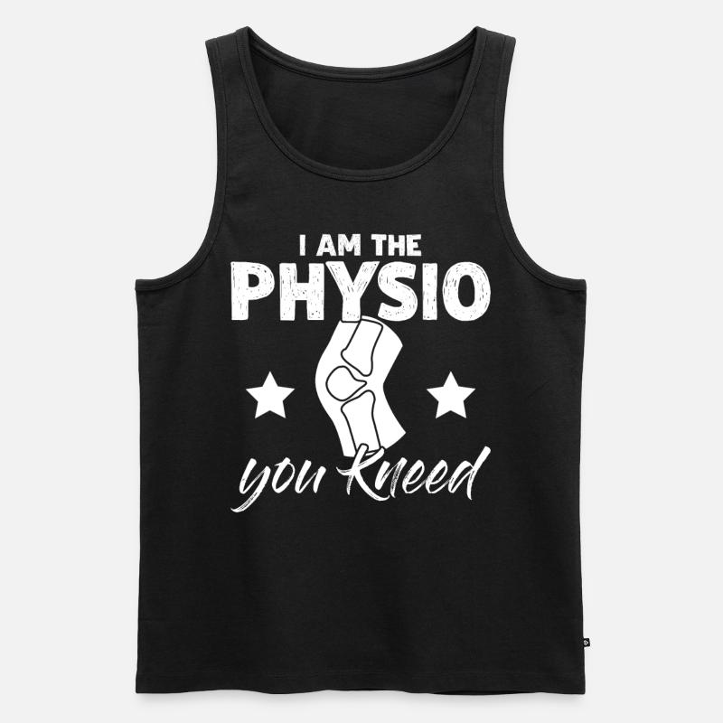 Physio Physiotherapy Knee Pain - Männer Premium Bio Tank Top - Schwarz