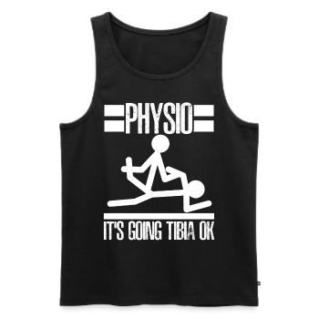 Physiotherapy Physio - Men's Premium Organic Tank Top - black - Front - AI Model Male 178 light (178cm)