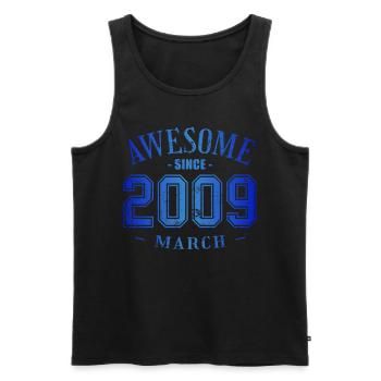 March 2009 - Birthday in March Awesome - Men's Premium Organic Tank Top - black - Front - Michal (187cm)