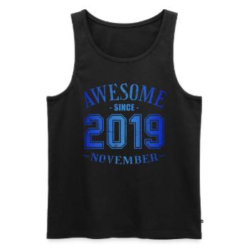 November 2019 - Birthday in November Awesome - Men's Premium Organic Tank Top - black - Front - Michal (187cm)