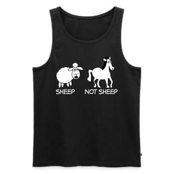 Sheep and and Horse - Männer Premium Bio Tank Top - Schwarz - Vorne - Michal (187cm)