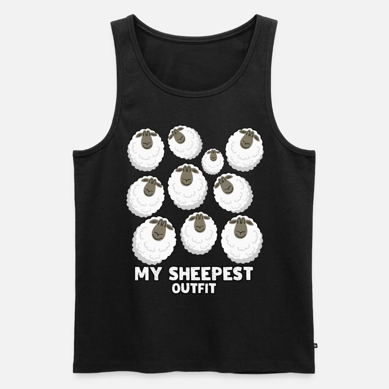 Sheep Farmer Cheap Shepherd - Männer Premium Bio Tank Top - Schwarz
