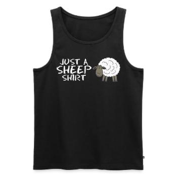 Moutons fermiers bon marché - Débardeur bio Premium Homme - noir - Devant - AI Model Male 178 light (178cm)