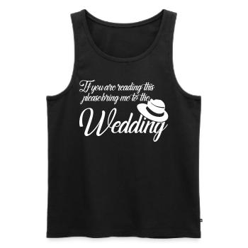 Bride Groomsmen Groom Wedding - Men's Premium Organic Tank Top - black - Front - Michal (187cm)