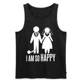 Best Man Wedding Bride Groomsmen Groom - Männer Premium Bio Tank Top - Schwarz - Vorne - Michal (187cm)