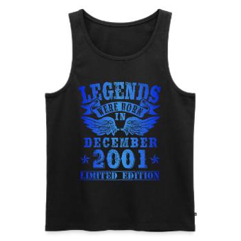 Legends were born in Dezember 2001 Geburtstag - Männer Premium Bio Tank Top - Schwarz - Vorne - Michal (187cm)