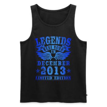 Legends were born in Dezember 2013 Geburtstag - Männer Premium Bio Tank Top - Schwarz - Vorne - Michal (187cm)
