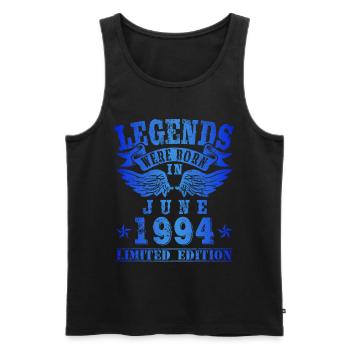 Legends est né en juin 1994 Anniversaire - Débardeur bio Premium Homme - noir - Devant - Michal (187cm)
