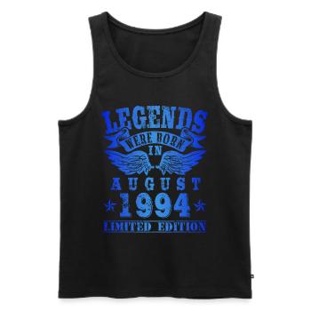 Legends est né en Août 1994 Anniversaire - Débardeur bio Premium Homme - noir - Devant - Michal (187cm)