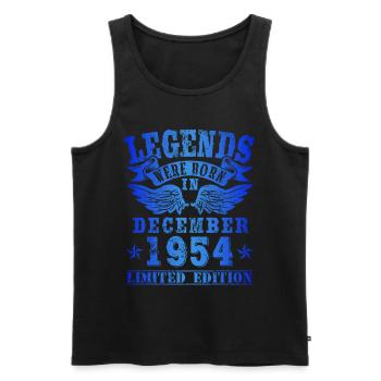 Legends were born in Dezember 1954 Geburtstag - Männer Premium Bio Tank Top - Schwarz - Vorne - Michal (187cm)