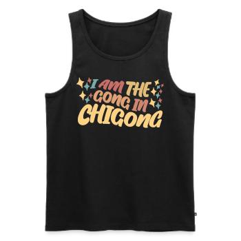 Qigong Qi Gong Thai Chi Chigong - Männer Premium Bio Tank Top - Schwarz - Vorne - AI Model Male 178 light (178cm)