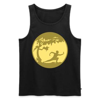 Qigong Karate Thai Chi Chigong Qi Gong - Männer Premium Bio Tank Top - Schwarz - Vorne - AI Model Male 178 light (178cm)