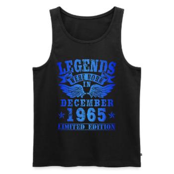 Legends were born in Dezember 1965 Geburtstag - Männer Premium Bio Tank Top - Schwarz - Vorne - Michal (187cm)