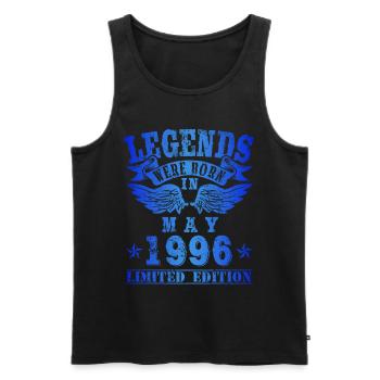 Legends were born in Mai 1996 Geburtstag - Männer Premium Bio Tank Top - Schwarz - Vorne - AI Model Male 178 light (178cm)
