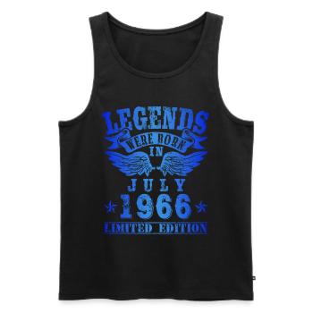 Legends were born in Juli 1966 Geburtstag - Männer Premium Bio Tank Top - Schwarz - Vorne - Michal (187cm)