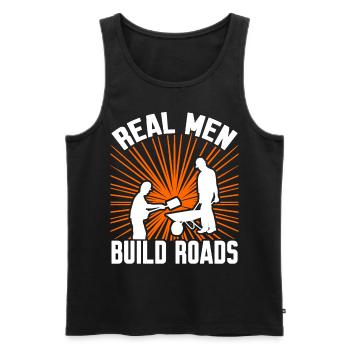 Road Keeper Roadbuilder Road Attendant - Men's Premium Organic Tank Top - black - Front - AI Model Male 178 light (178cm)