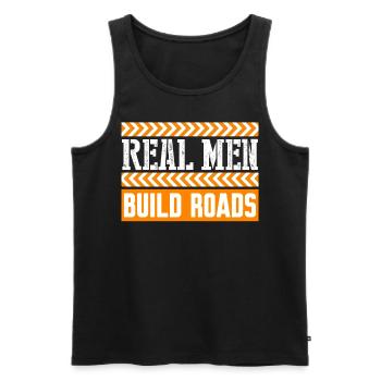 Roadbuilder Road Attendant Road Keeper - Men's Premium Organic Tank Top - black - Front - AI Model Male 178 light (178cm)