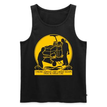 Road Maintenance Road Builders Road Construction - Men's Premium Organic Tank Top - black - Front - AI Model Male 178 light (178cm)