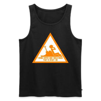 Road Keeper Roadbuilder Roadmaker - Men's Premium Organic Tank Top - black - Front - AI Model Male 178 light (178cm)