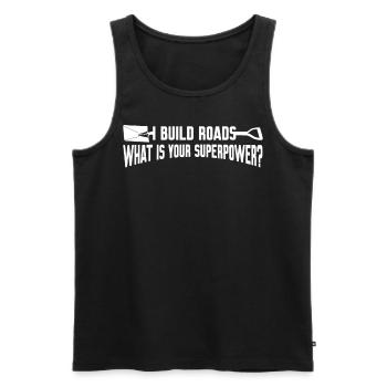 Road Maintenance Road Keeper Roadbuilder - Men's Premium Organic Tank Top - black - Front - AI Model Male 178 light (178cm)