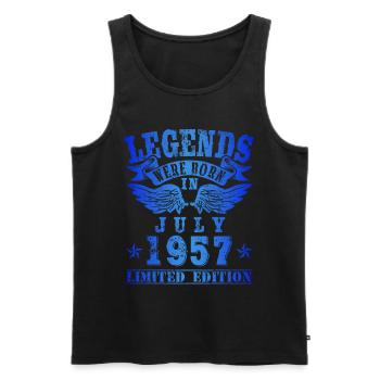 Legends were born in Juli 1957 Geburtstag - Männer Premium Bio Tank Top - Schwarz - Vorne - Michal (187cm)