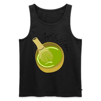 Matcha Green Tea Japanese Tea - Männer Premium Bio Tank Top - Schwarz - Vorne - AI Model Male 178 light (178cm)