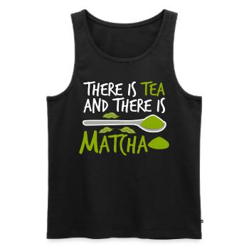 Matcha Tea Japanese Green Tea Japan - Männer Premium Bio Tank Top - Schwarz - Vorne - AI Model Male 178 light (178cm)