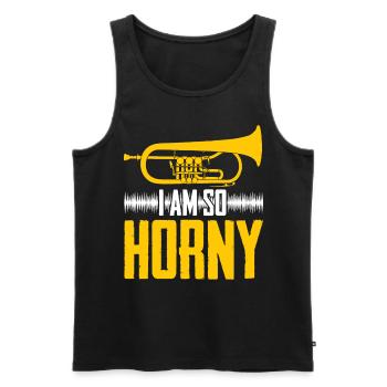 Flugelhorn Brass Instrument Orchestra - Men's Premium Organic Tank Top - black - Front - AI Model Male 178 light (178cm)