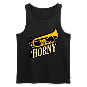 Orchestra Flugelhorn Brass Instrument - Men's Premium Organic Tank Top - black - Front - AI Model Male 178 light (178cm)