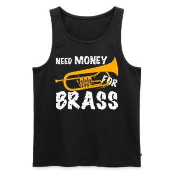 Brass Instrument Flugelhorn Orchestra - Men's Premium Organic Tank Top - black - Front - AI Model Male 178 light (178cm)