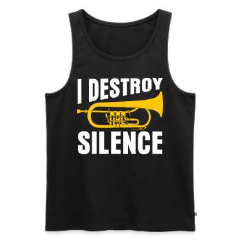 Flugelhorn Orchestra Brass Music - Men's Premium Organic Tank Top - black - Front - AI Model Male 178 light (178cm)