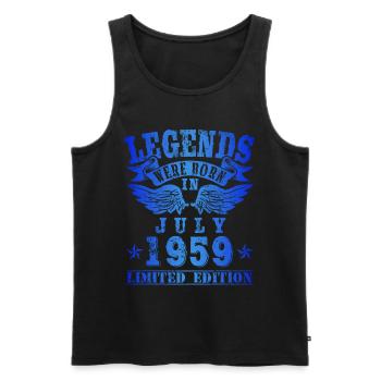 Legends were born in Juli 1959 Geburtstag - Männer Premium Bio Tank Top - Schwarz - Vorne - Michal (187cm)