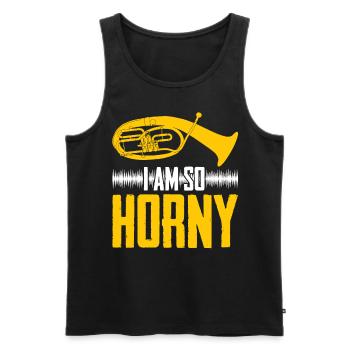 Tenorhorn Orchestra Brass Instrument - Men's Premium Organic Tank Top - black - Front - AI Model Male 178 light (178cm)