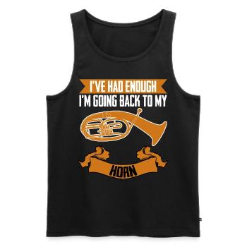 Tenorhorn Brass Instrument Orchestra - Männer Premium Bio Tank Top - Schwarz - Vorne - Michal (187cm)