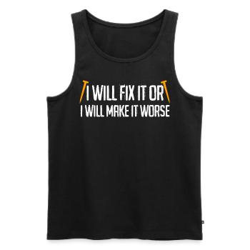 DIY Dad Handyman Workshop Craftsman - Männer Premium Bio Tank Top - Schwarz - Vorne - AI Model Male 178 light (178cm)