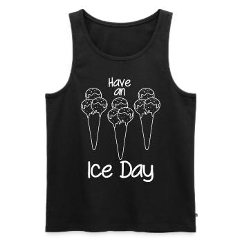 Summer Ice Cream Cup Icecream - Männer Premium Bio Tank Top - Schwarz - Vorne - AI Model Male 178 light (178cm)