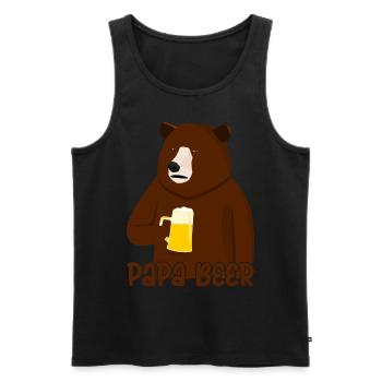 Bear with Beer Brewing Home Brewery - Men's Premium Organic Tank Top - black - Front - Michal (187cm)