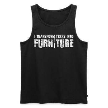 Wood Woodworking Workshop - Men's Premium Organic Tank Top - black - Front - AI Model Male 178 light (178cm)