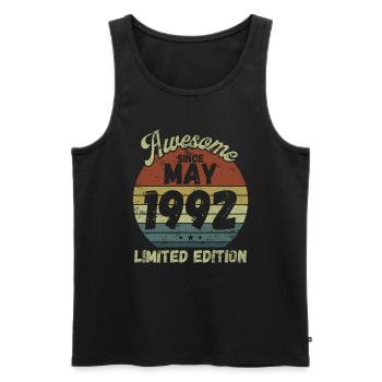 Awesome since May 1992 - Geburtstag - Männer Premium Bio Tank Top - Schwarz - Vorne - Michal (187cm)