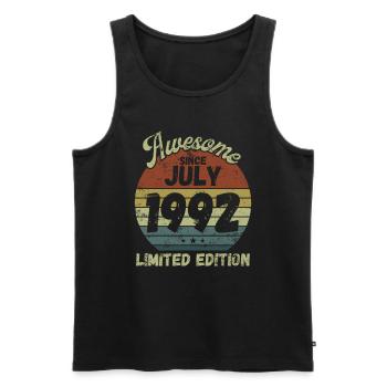 Awesome since July 1992 - Geburtstag - Männer Premium Bio Tank Top - Schwarz - Vorne - Michal (187cm)