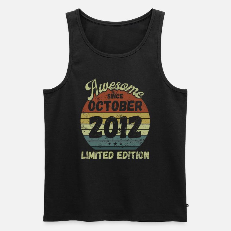 Awesome since October 2012 - Birthday - Men's Premium Organic Tank Top - black