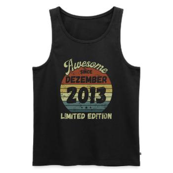 Awesome since December 2013 - Geburtstag - Männer Premium Bio Tank Top - Schwarz - Vorne - Michal (187cm)