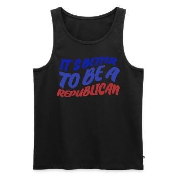 Republican Conservative Republicans - Men's Premium Organic Tank Top - black - Front - AI Model Male 178 light (178cm)